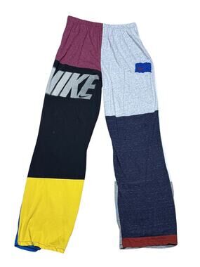 RCYCLD SPORT BRANDED PIECED PANT Patchwork Reworked Pants Size Small / Medium